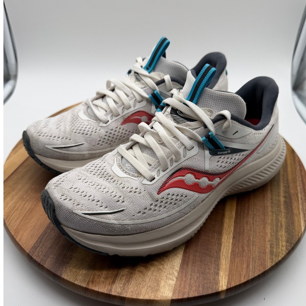 Saucony Omni 21‎ Women's Size 6 Running Shoes Cream Red Stability 0717